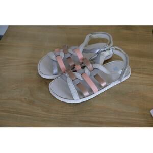 Camper Multicolor TWINS sandals Pink and White Strappy Leather, Girls Size 26 EU
